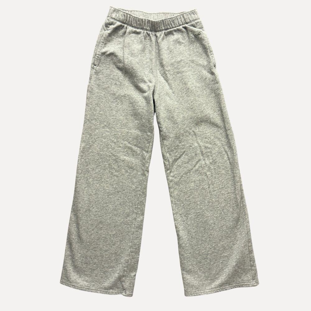 Hollister Heather Gray Wide Leg Fleece Sweatpants Size XS
